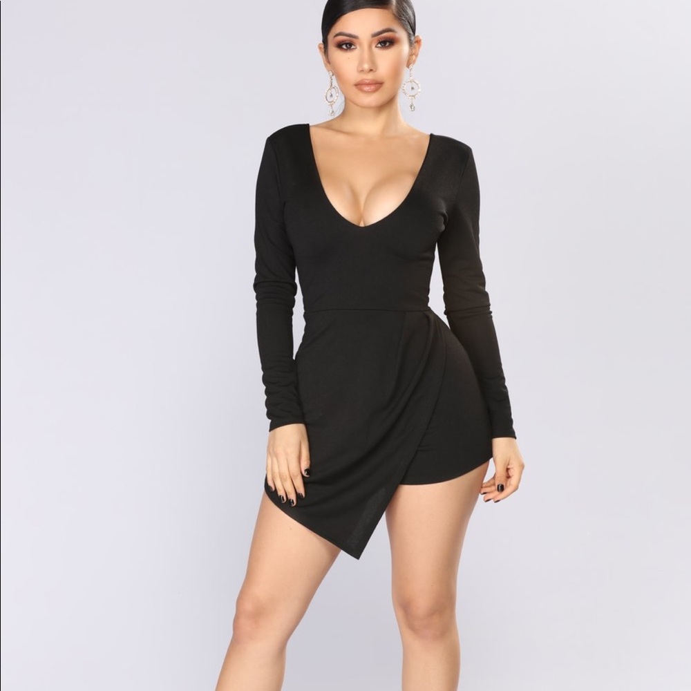 Fashion Nova Geri Asymmetrical Romper